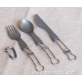 Three-piece Folding Titanium Tableware